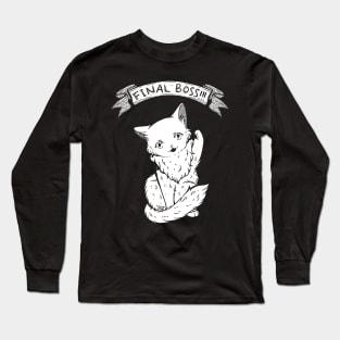 Kitty Final Boss Illustration Long Sleeve T-Shirt